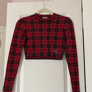 Torn by Ronny Kobo Plaid  top